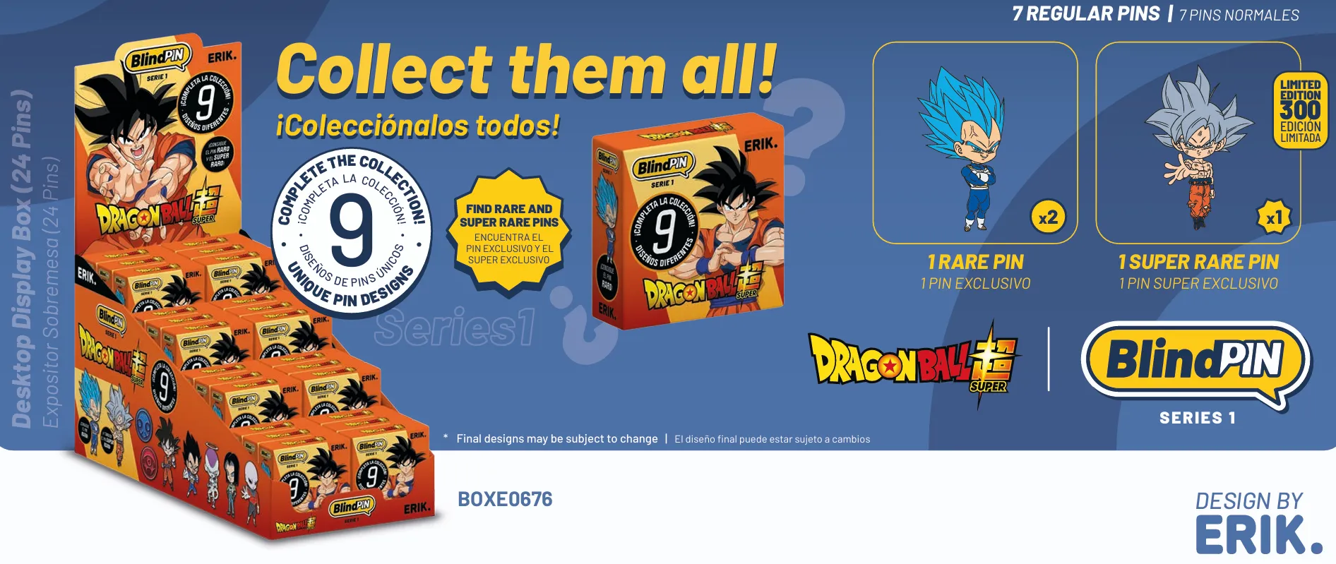 Dragon Ball Super Pin Badges Series 1 5 cm Blind Box - 1 Unidade Aleatória